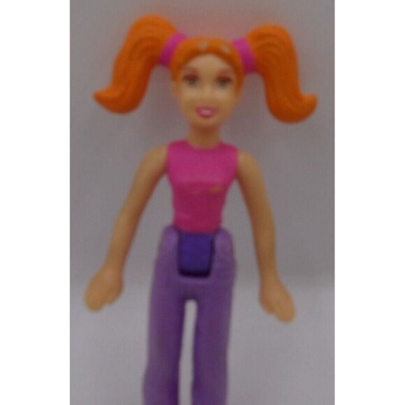 McDonald's Polly Pocket Doll ©2003 4" Orange piggy tails blue eyes - Picture 3 of 4